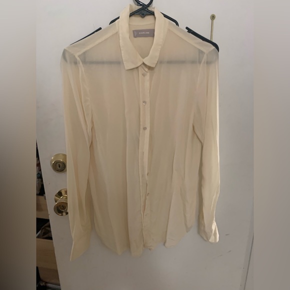 Everlane yellow silk blouse size 4 - Picture 1 of 4